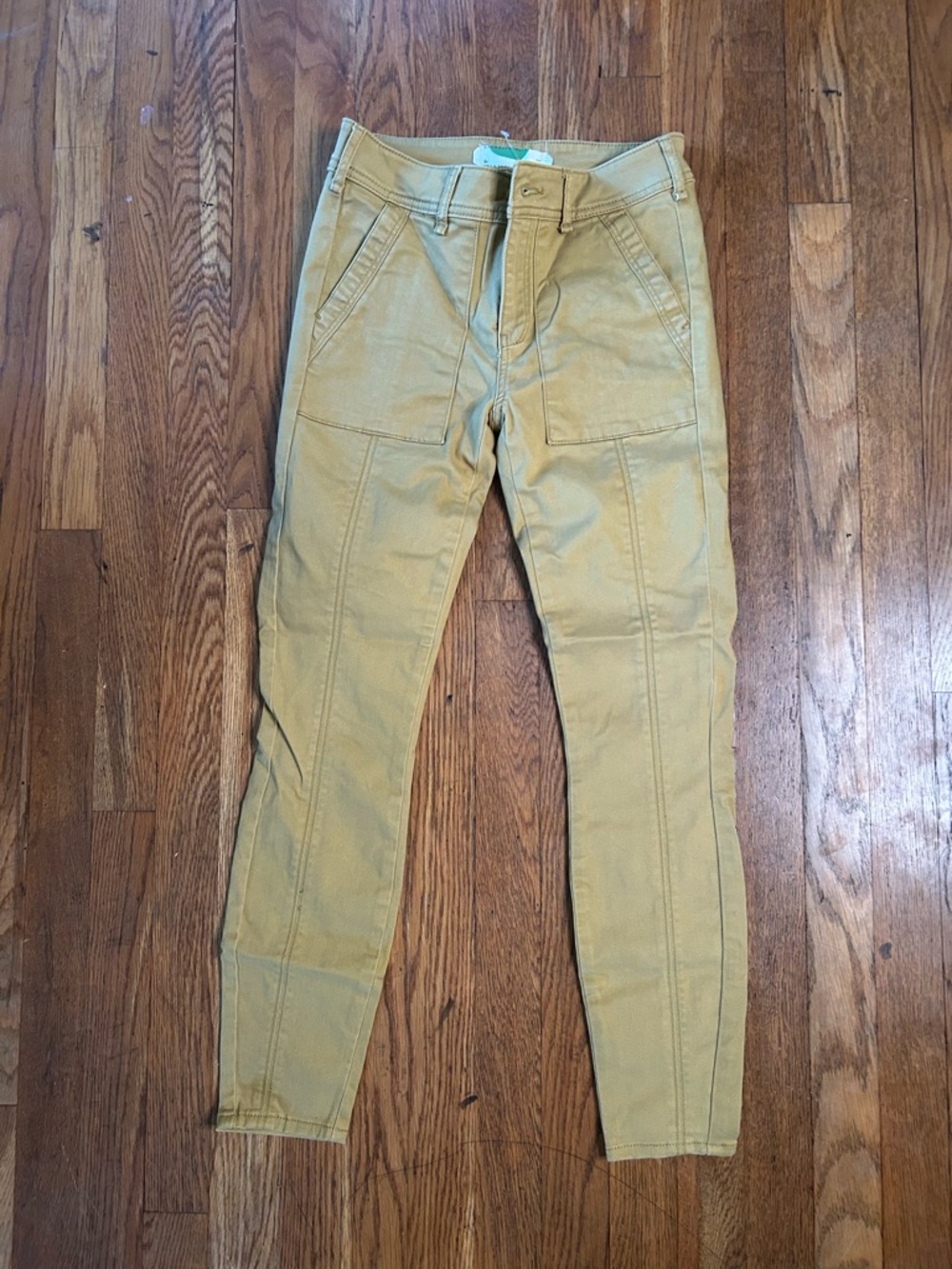 Anthropologie Mustard Utility Skinny Ankle Pants Size 25 - Picture 2 of 7